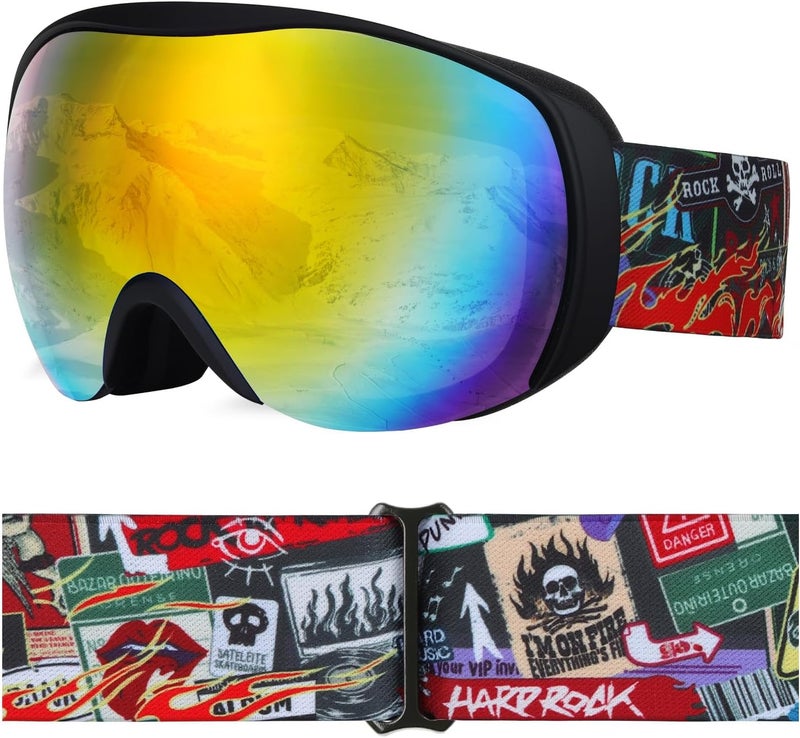 YooxArmor OTG Kids Ski Goggles Kids Snowboard Goggles for Boys Girls Toddler Youth Kid Snow Goggles Anti-Fog UV400 Protection - Image 1